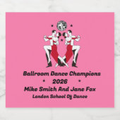 Ballroom Dancing Queen Schaumweinetikett (Einzelnes Label)