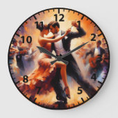 Ballroom Dancing Swing Tanzpaare Große Wanduhr (Vorderseite)