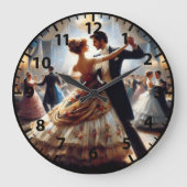 Ballroom Dancing Swing Tanzpaare Große Wanduhr (Vorderseite)