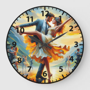 Ballroom Dancing Swing Tanzpaare Große Wanduhr