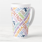 Ballroom Dancing Word Art Milchtasse (Rechte Ecke)