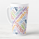 Ballroom Dancing Word Art Milchtasse (Linke Ecke)