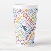 Ballroom Dancing Word Art Milchtasse (Vorderseite)