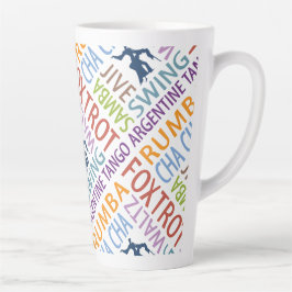 Ballroom Dancing Word Art Milchtasse