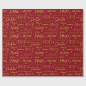 Ballroom Gold "Glitzer" Muster | Eigene Farbe Geschenkpapier (Flach)