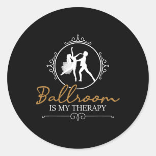 Ballroom ist meine Therapie - Tanzpartner Couple D Runder Aufkleber