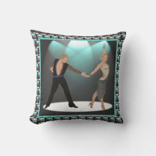 Ballroom Latin Dancer Couple mit Spotlights Kissen