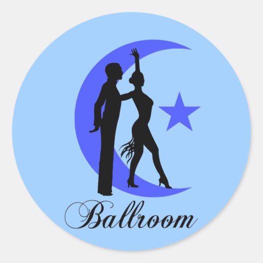 Ballroom-Tanz Runder Aufkleber (Vorderseite)