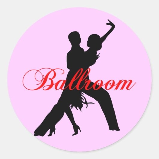 Ballroom-Tanz Runder Aufkleber (Vorderseite)