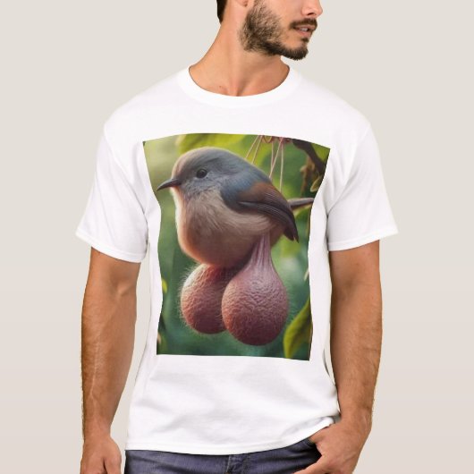 Balls Bird Meme. Viraler Vogel mit Balls AI Image. T-Shirt (Vorderseite)