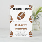 Balls Football Einladungen zum Geburtstag (Stehend Vorderseite)