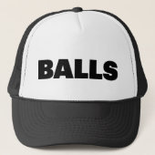 BALLS lustiger Slogan LKW-Hut Truckerkappe (Vorderseite)