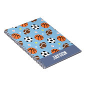Balls Pattern Sports Journal Notizblock (Rechte Seite)