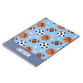 Balls Pattern Sports Journal Notizblock (Linke Seite)