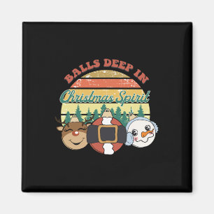 Balls tief in Weihnachten Geist Weihnachten Magnet