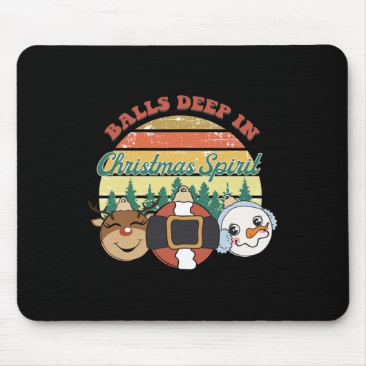 Balls tief in Weihnachten Geist Weihnachten Mousepad (Vorne)