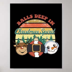 Balls tief in Weihnachten Geist Weihnachten Poster