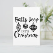 Balls tief in Weihnachten Weihnachten Weihnachten Einladung (Stehend Vorderseite)