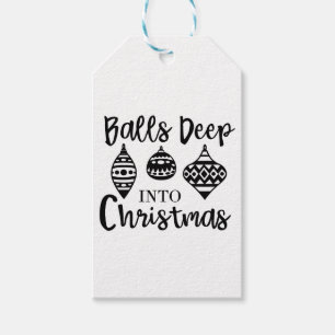Balls tief in Weihnachten Weihnachten Weihnachten  Geschenkanhänger