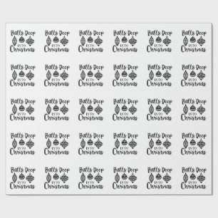 Balls tief in Weihnachten Weihnachten Weihnachten  Geschenkpapier