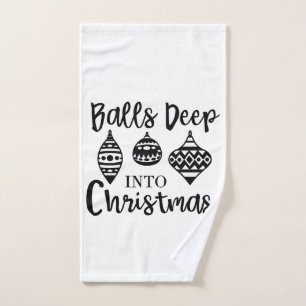 Balls tief in Weihnachten Weihnachten Weihnachten  Handtuch
