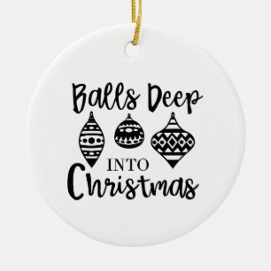 Balls tief in Weihnachten Weihnachten Weihnachten Keramik Ornament