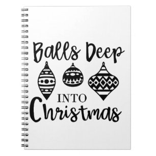 Balls tief in Weihnachten Weihnachten Weihnachten Notizblock