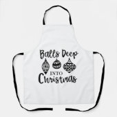 Balls tief in Weihnachten Weihnachten Weihnachten Schürze (Vorderseite)