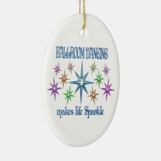 Ballsaal-Glitzern Keramik Ornament (Rechts)