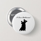"Ballsaal-Paar-" personalisierter Knopf Button (Vorne & Hinten)