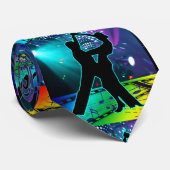 Ballsaal-Tango-Tänzer-Lichter und Musik-Krawatte Krawatte (Gerollt)