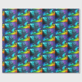 Ballsaal-Tanz-Paar-Bühne-Lichter und Musik Geschenkpapier (Flach)