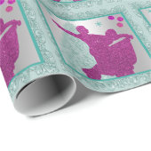 Ballsaal-Tänzer mit Verzierungs-Baum-Weihnachten Geschenkpapier (Rolleneckpunkt)