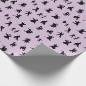 Ballsaal-Tänzer, schwarz auf Rosa Geschenkpapier (Ecke)