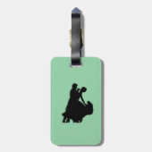 Ballsaal-Tänzer-Silhouette Gepäckanhänger (Rückseite vertikal)