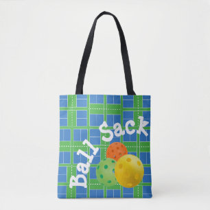 Ballsack für Pickleballs - blau und grün Tasche
