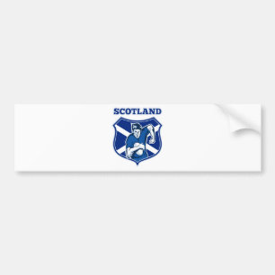 Ballschottland-Flaggenschild des Rugbyspielers Autoaufkleber