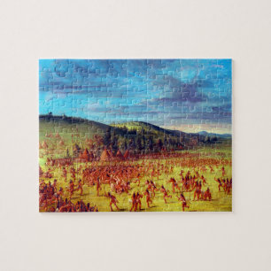 Ballspiel der Choctaw Ball Up George Catlin Puzzle