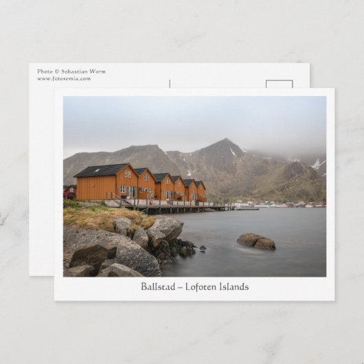 Ballstad Lofoten Postkarte (Vorne/Hinten)