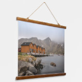 Ballstad Lofoten Wandteppich Mit Holzrahmen (Gewinkelt)