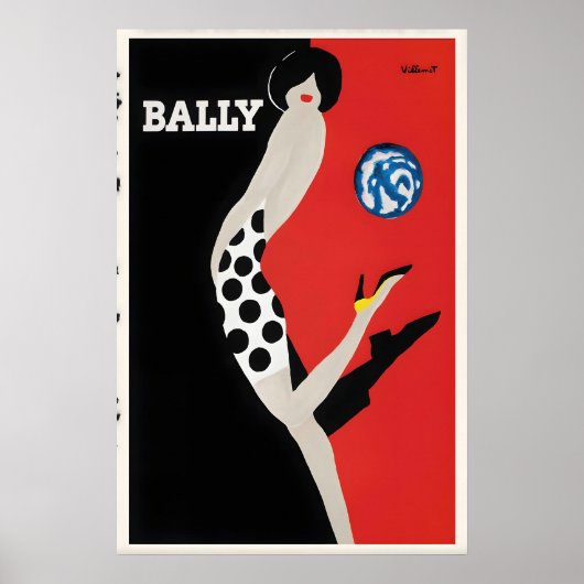 Bally Kick Vintage-Werbeplakat Fine Art Poster (Vorne)
