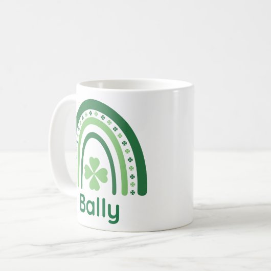 Bally Name Clover Boho Rainbow Kaffeetasse (Vorderseite Links)