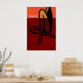 Bally Schuhe Vintage-Werbeplakat Poster (Küche)