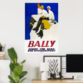 Bally, Winterschuhe, Skiposter Poster (Heimbüro)