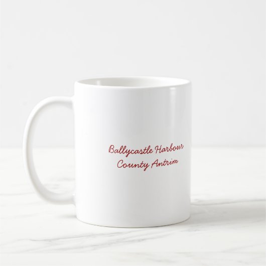 Ballycastle Hafen, Landkreis-Antrim-Ölmalerei Kaffeetasse (Links)