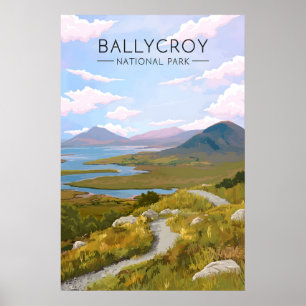 Ballycroy Nationalpark Irland Reiseplakat Poster