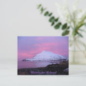 Ballyhoo Mountain, rosa Winter Sunset Postkarte (Stehend Vorderseite)