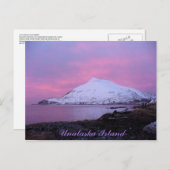 Ballyhoo Mountain, rosa Winter Sunset Postkarte (Vorne/Hinten)