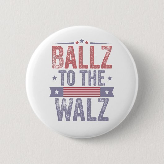 Ballz bei den Wahlen 2024 in Walz Harris Waltz Button (Vorderseite)
