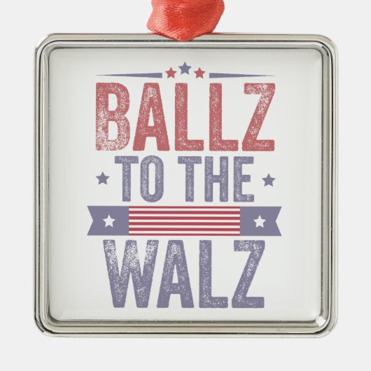 Ballz bei den Wahlen 2024 in Walz Harris Waltz Ornament Aus Metall (Vorne)